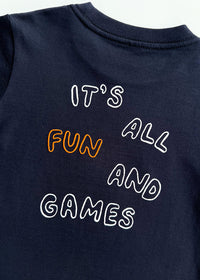It's All Fun & Games Toddler Tee - Navy