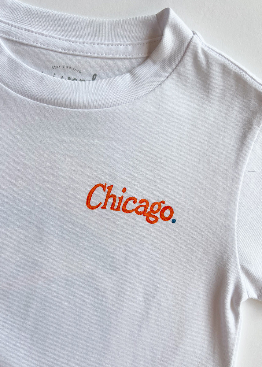 Chicago Hat Stack Toddler Tee - White