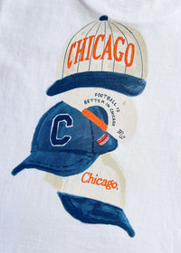 Chicago Hat Stack Toddler Tee - White