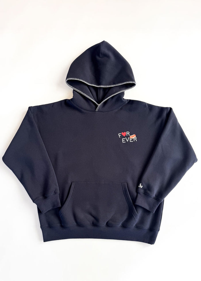 New York Forever Whipstitch Hoodie - Navy