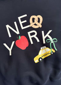 New York Forever Whipstitch Hoodie - Navy