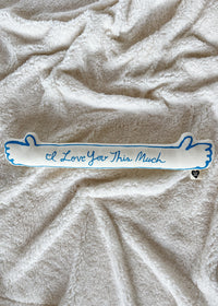 I Love You This Much Plush Pillow - Blue