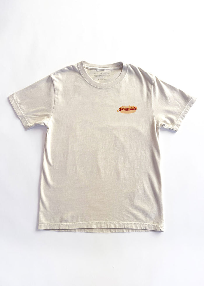 NYC Hot Dog Stand Unisex Tee - Natural