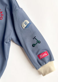 Chi Embroidered Icons Oversized Sweatshirt