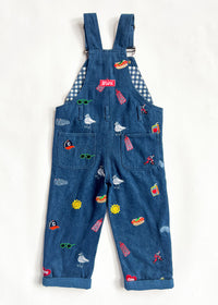 Chi Icons Embroidered Denim Overalls