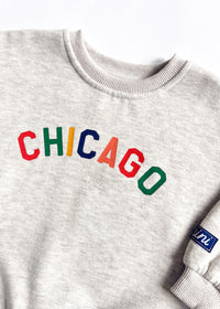 Sweet Home Chicago Oversized Sweatshirt - Multicolor