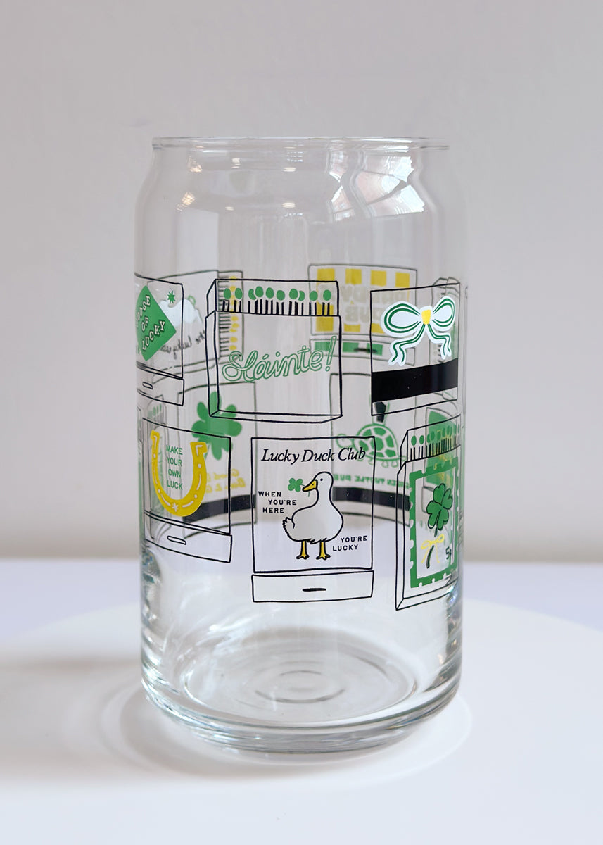 St. Patrick's Matchbooks Can Glass