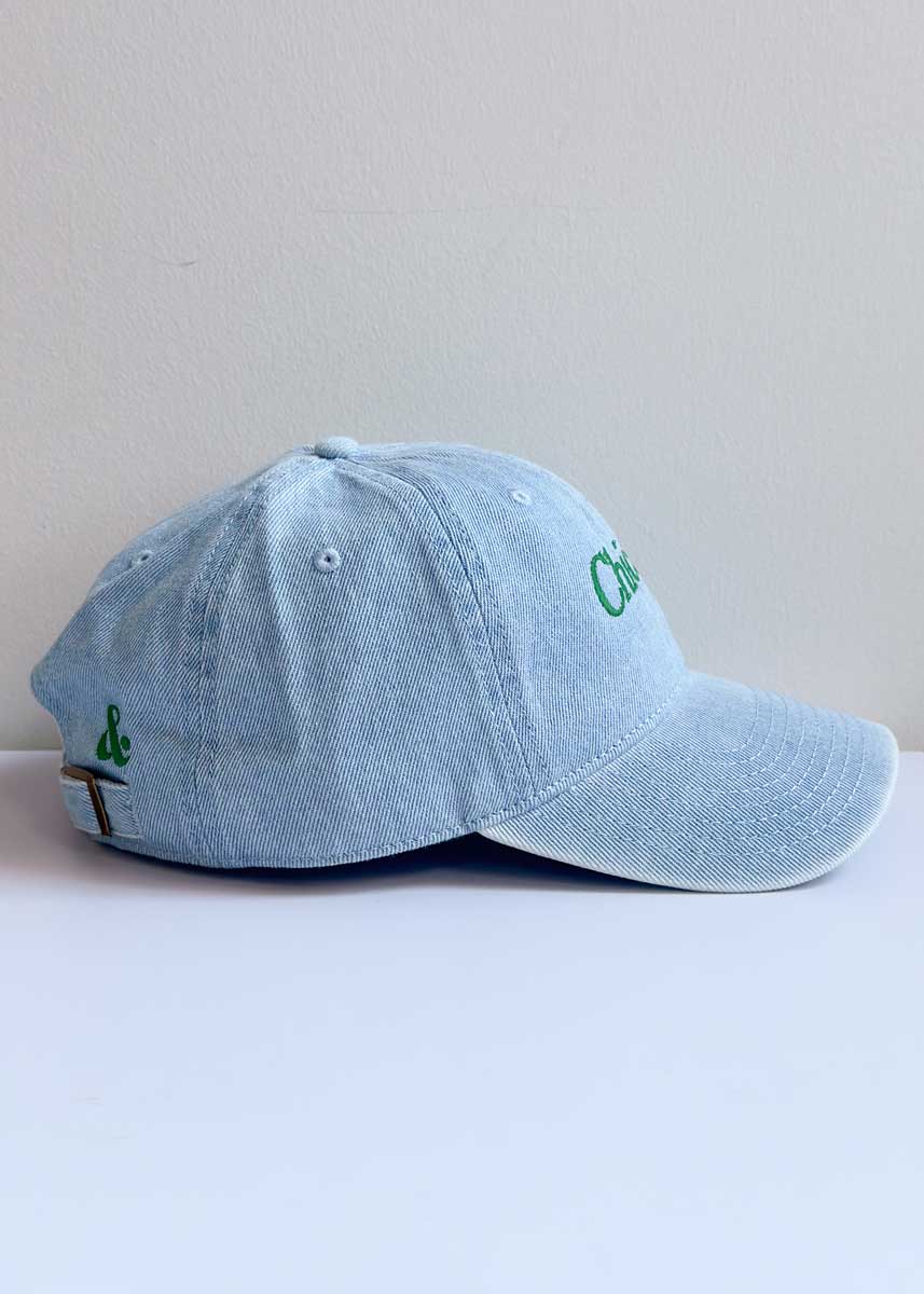 Chicago. Dad Hat - Denim & Green