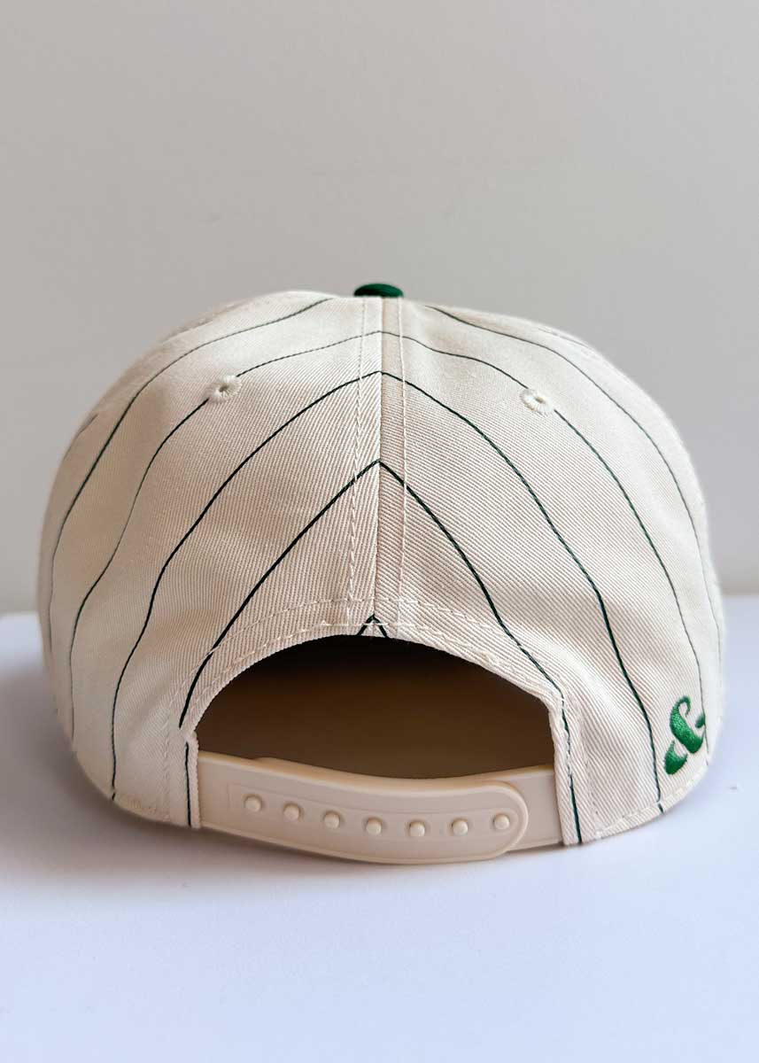 Chicago Puff Pinstripe Baseball Cap - Emerald