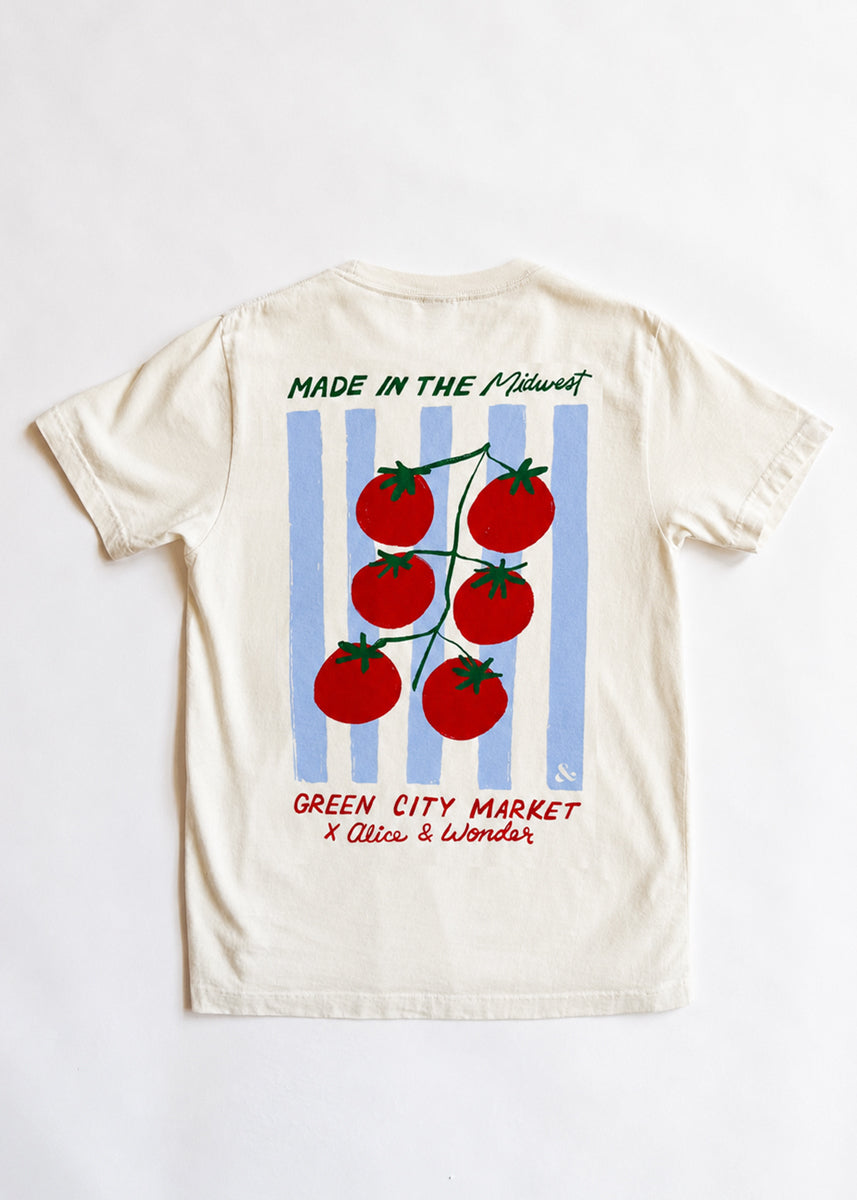 Green City Market Tomato Oversized Tee – Alice & Wonder