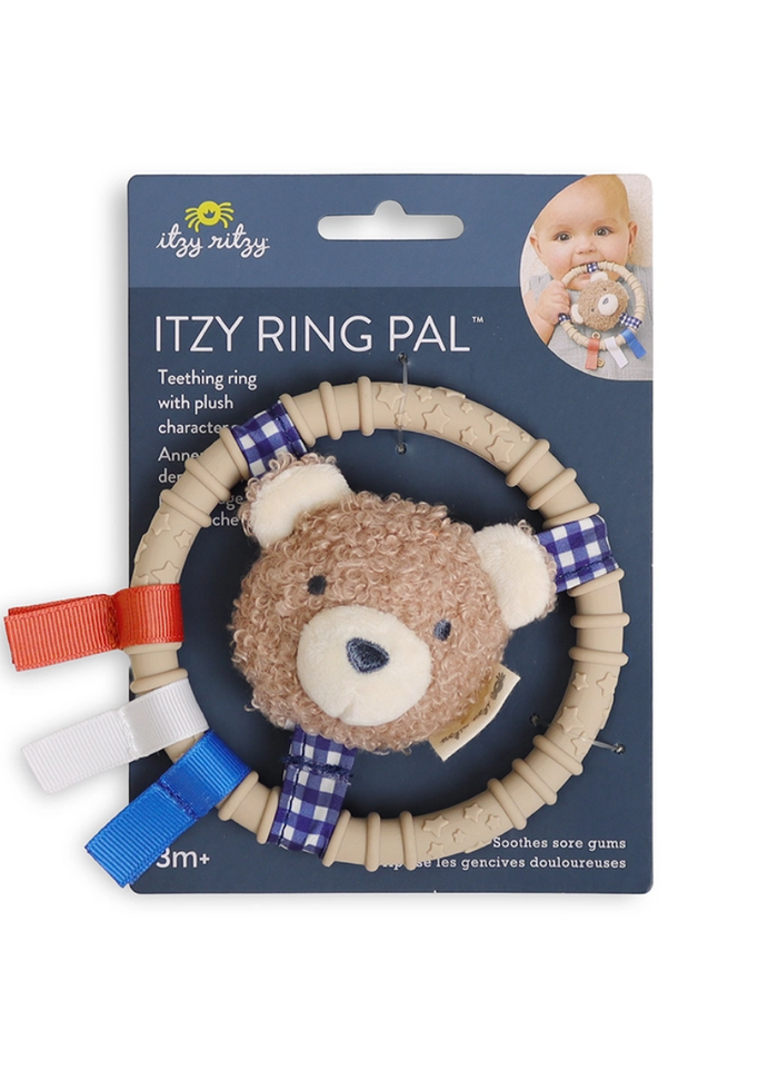 Itzy Teething Ring Pal - Taupe Bear