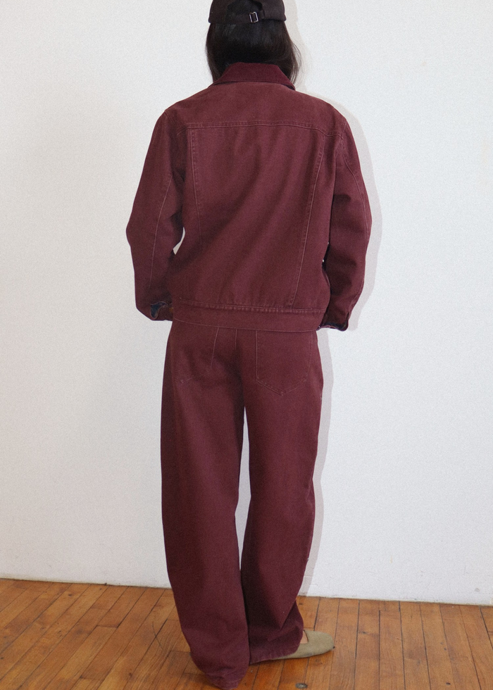 Izzie Barrel Pants - Burgundy