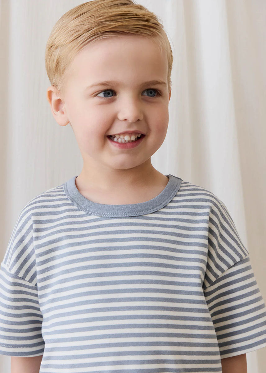 Wesley Tee - Narrow Dawn/Cloud Stripe