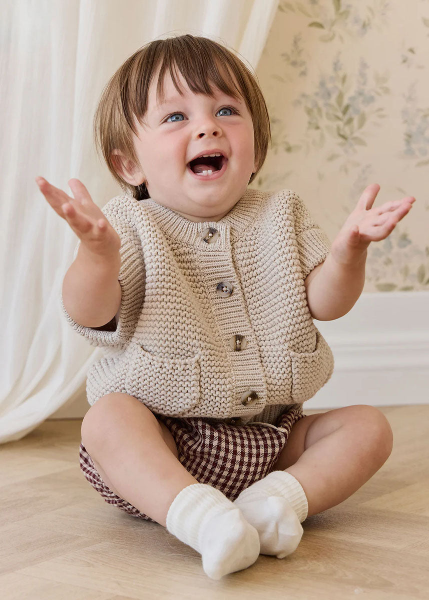 Rome Knit Vest - Oat