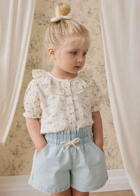 Alora Ruffle Top - Molly Blue