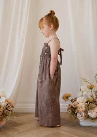 Solenne Playsuit - Cinnamon Gingham