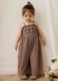 Solenne Playsuit - Cinnamon Gingham