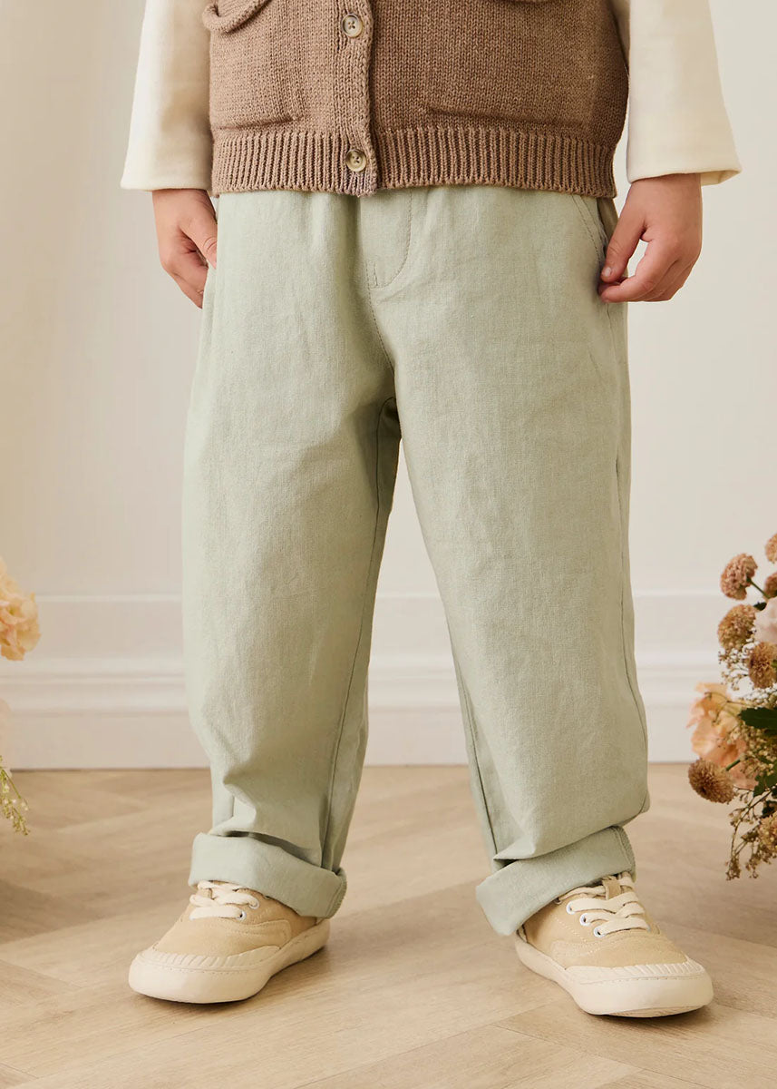 Ali Linen Pant - Lichen