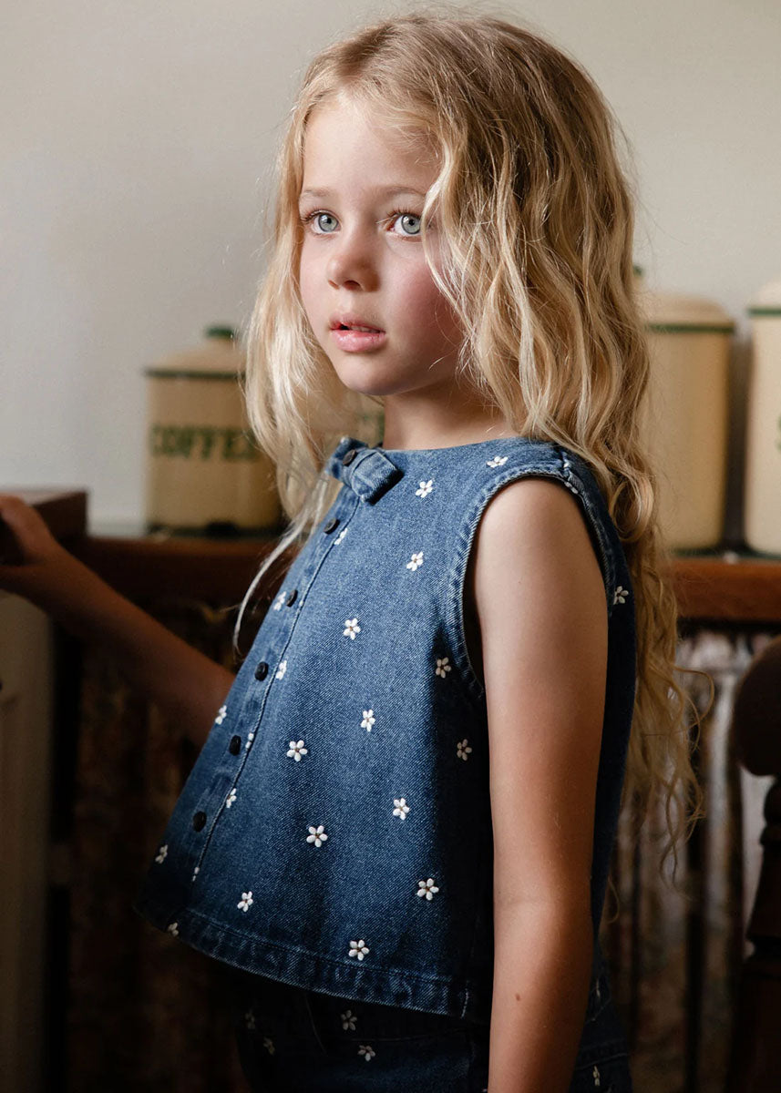 Etta Top - Josie Floral Denim