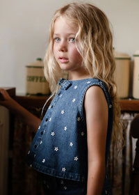 Etta Top - Josie Floral Denim