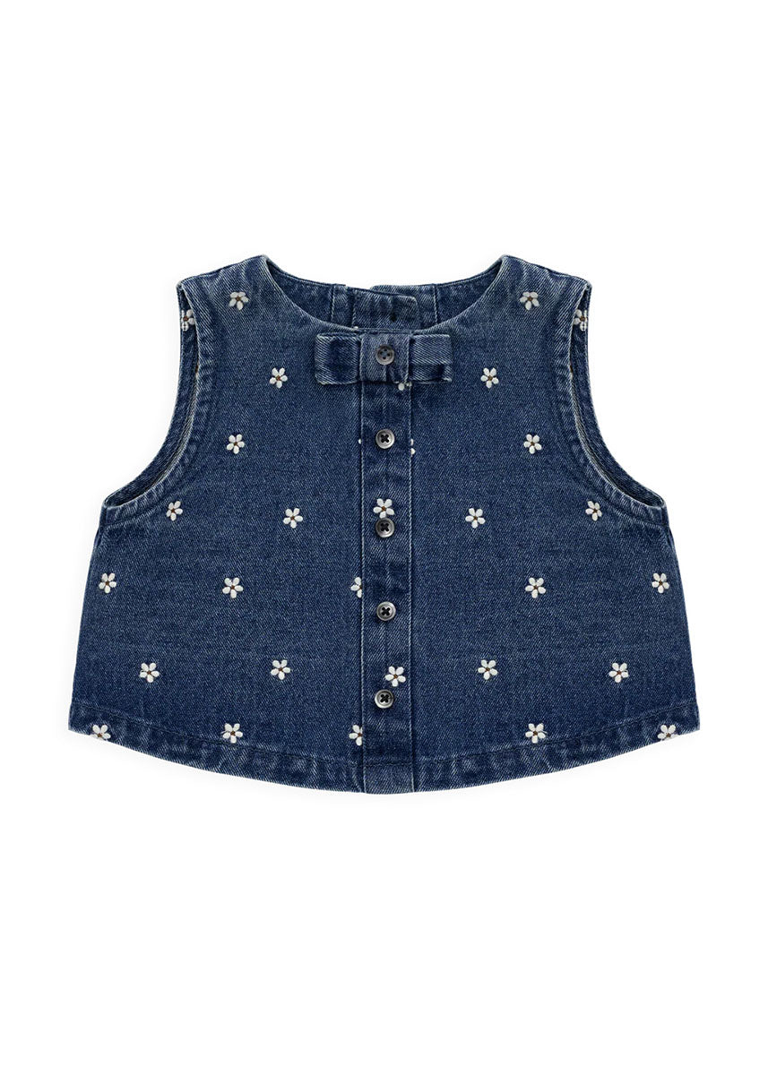 Etta Top - Josie Floral Denim