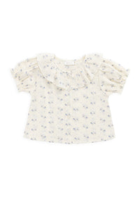 Alora Ruffle Top - Molly Blue