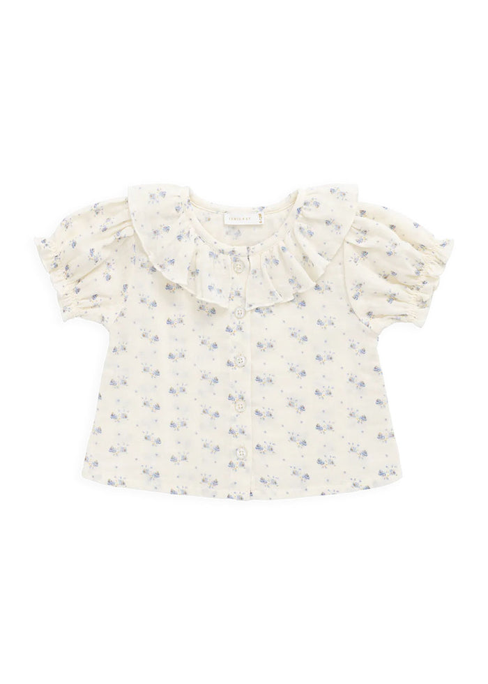 Alora Ruffle Top - Molly Blue