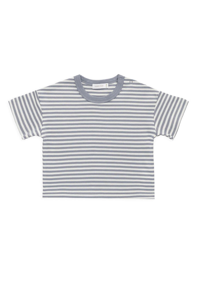 Wesley Tee - Narrow Dawn/Cloud Stripe