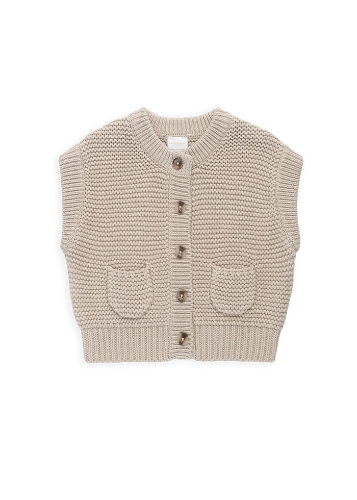 Rome Knit Vest - Oat