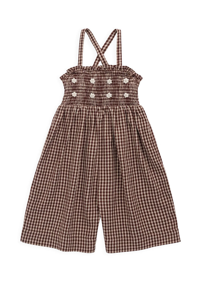 Solenne Playsuit - Cinnamon Gingham