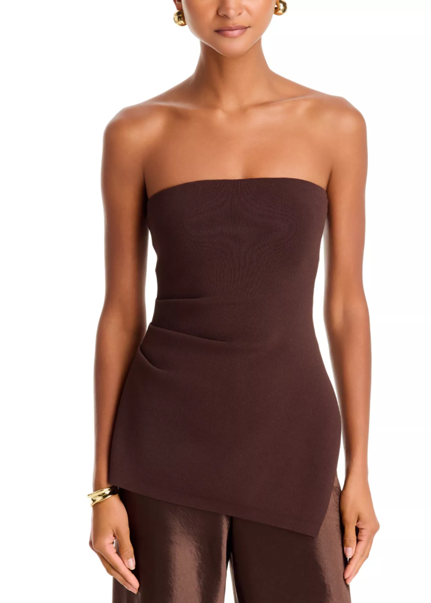 Jeanie Knit Tube Top - Brown