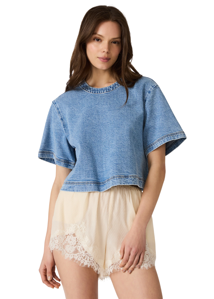 Jesse Denim Top - Storm Blue