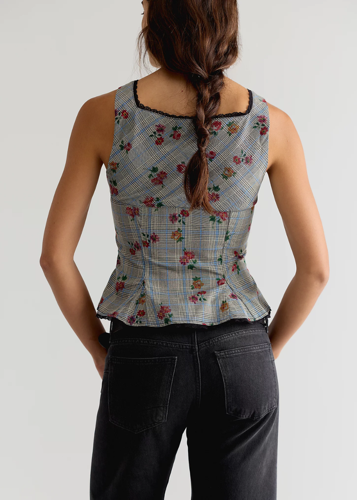 Jolie Corset Top - Black Combo