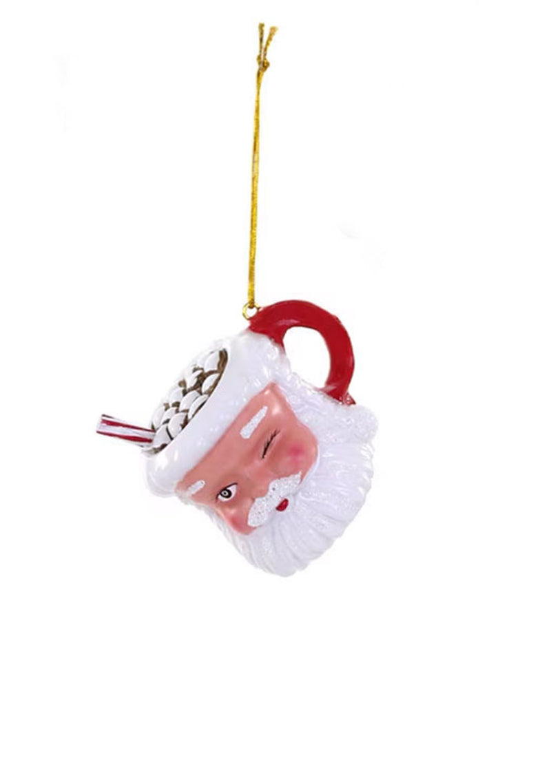 Joyful Santa Mug Ornament