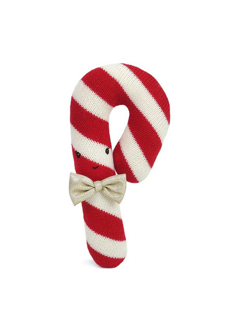 Candy Cane Knit Toy - Red