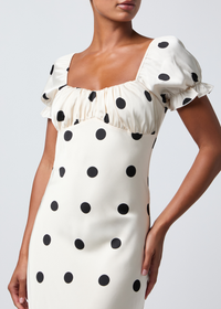 Keaton Puff Sleeve Maxi Dress - Ivory