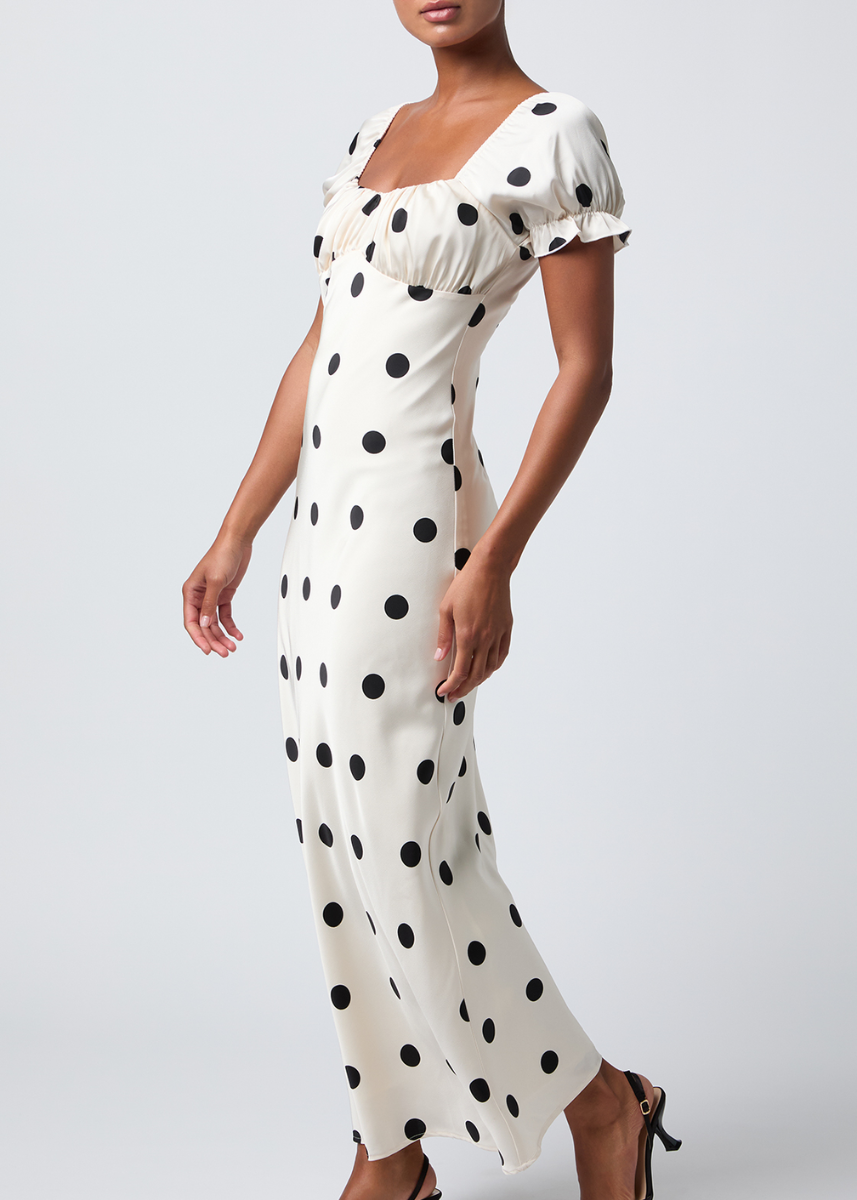 Keaton Puff Sleeve Maxi Dress - Ivory