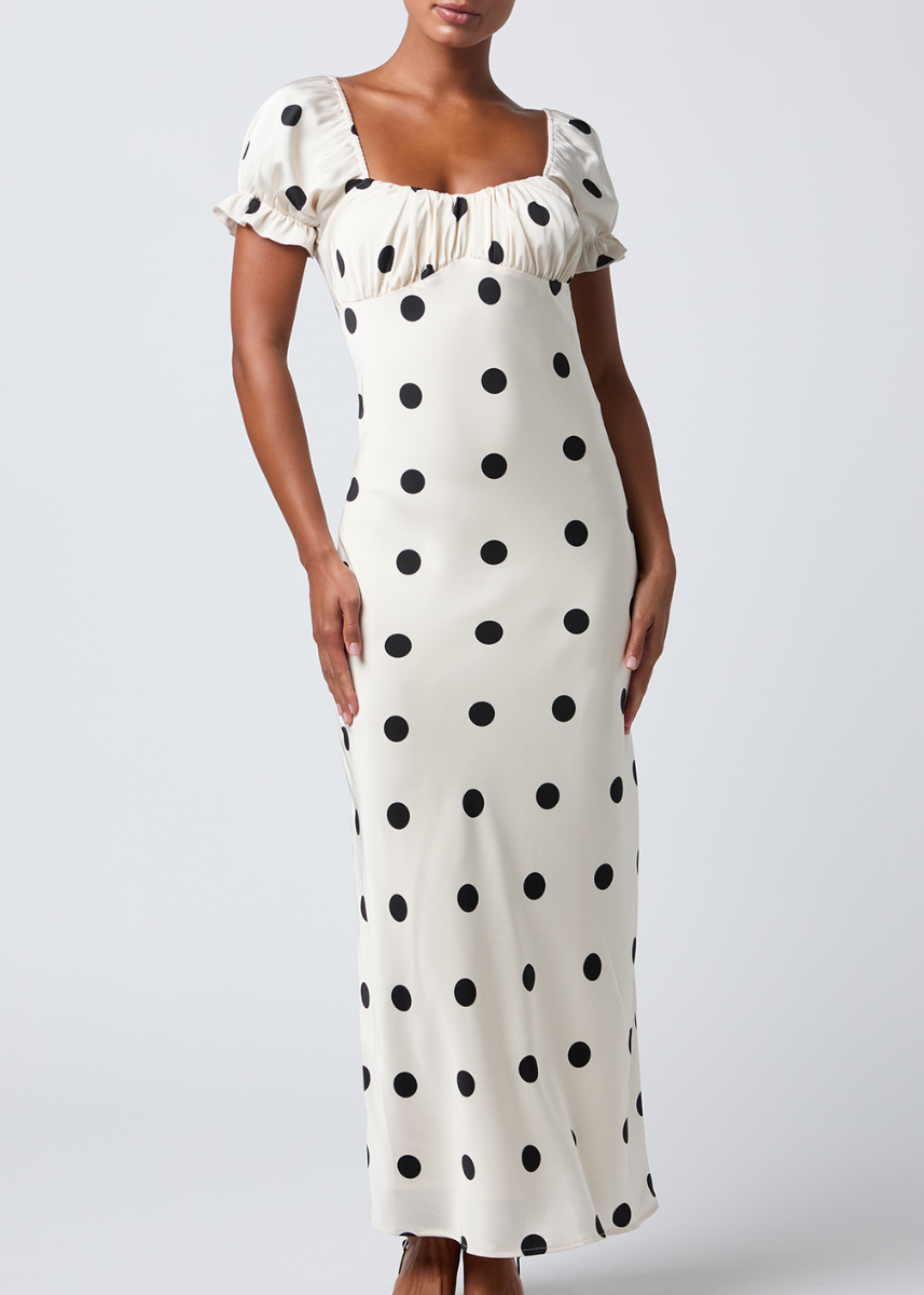 Keaton Puff Sleeve Maxi Dress - Ivory