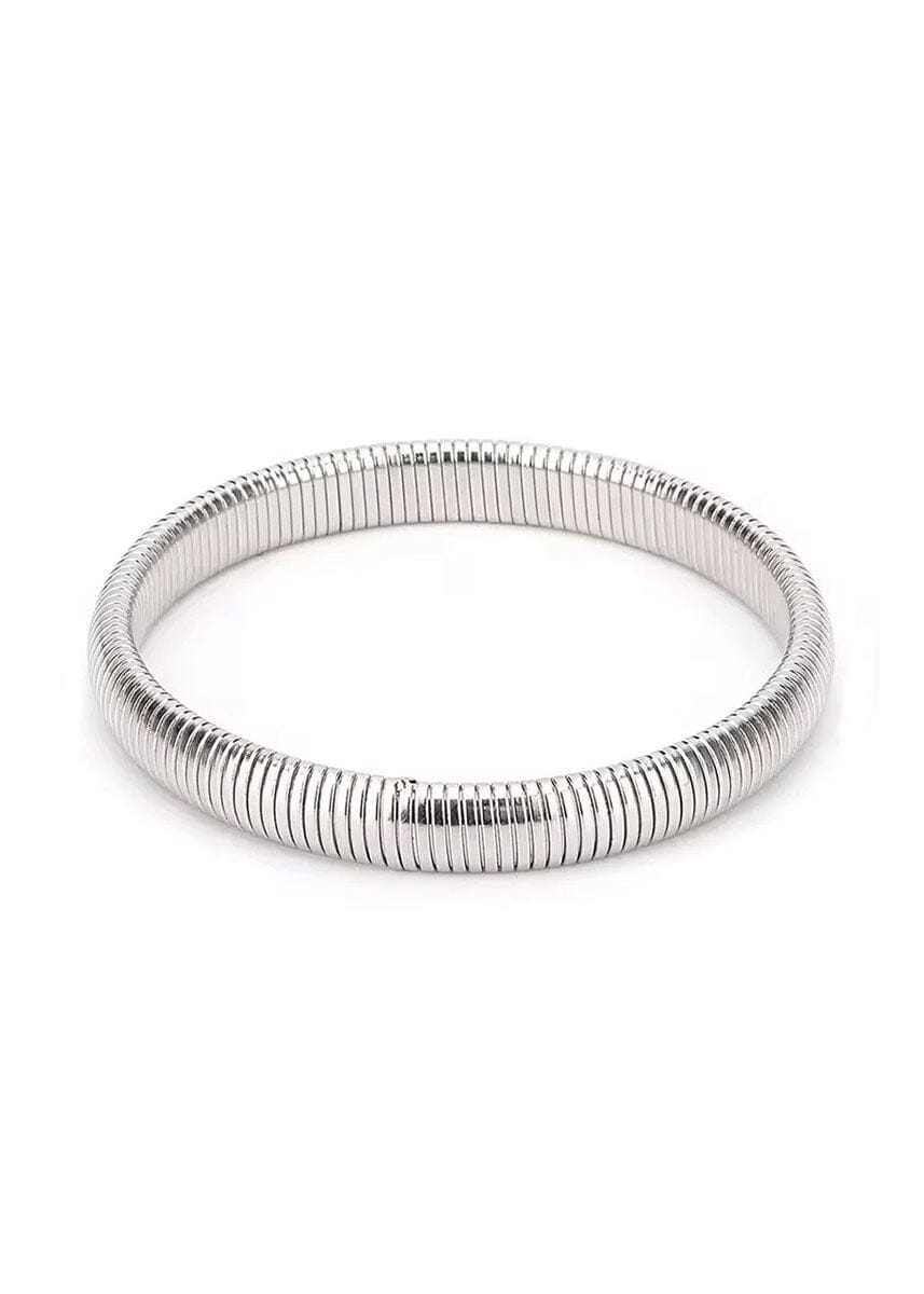 Lil Shay Bangle Bracelet - White Gold