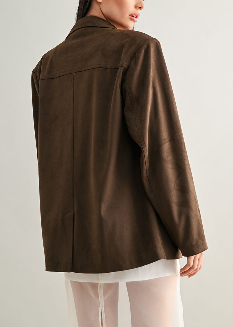 Declan Blazer Jacket - Dark Brown