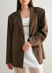 Declan Blazer Jacket - Dark Brown