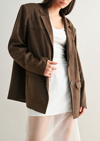 Declan Blazer Jacket - Dark Brown