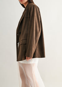 Declan Blazer Jacket - Dark Brown