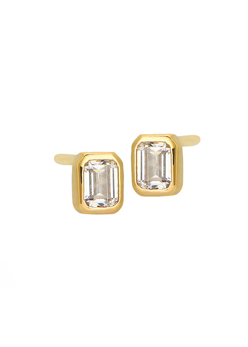 Lola Emerald Cut Studs