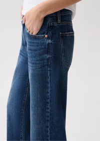 Lexi Mid Rise Bowed Straight - Moonwave