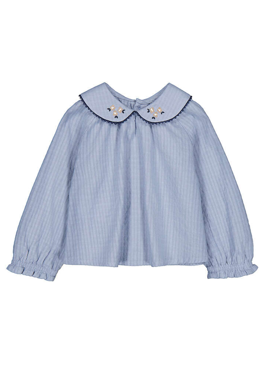 Livi Cotton Blouse - Light Blue