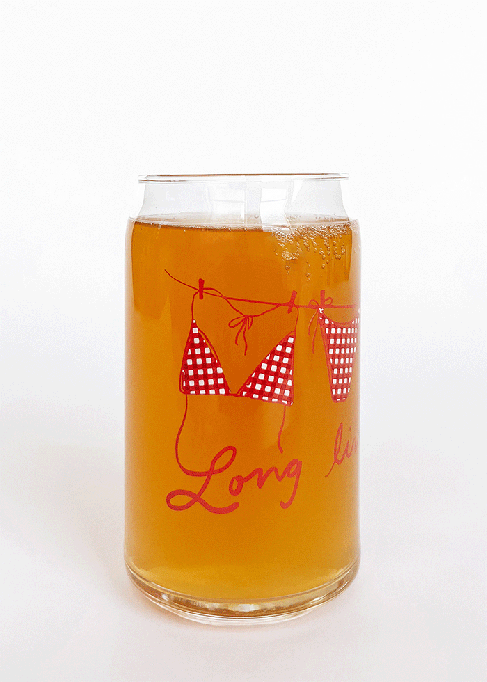 Long Live Summer Wrapped Can Glass