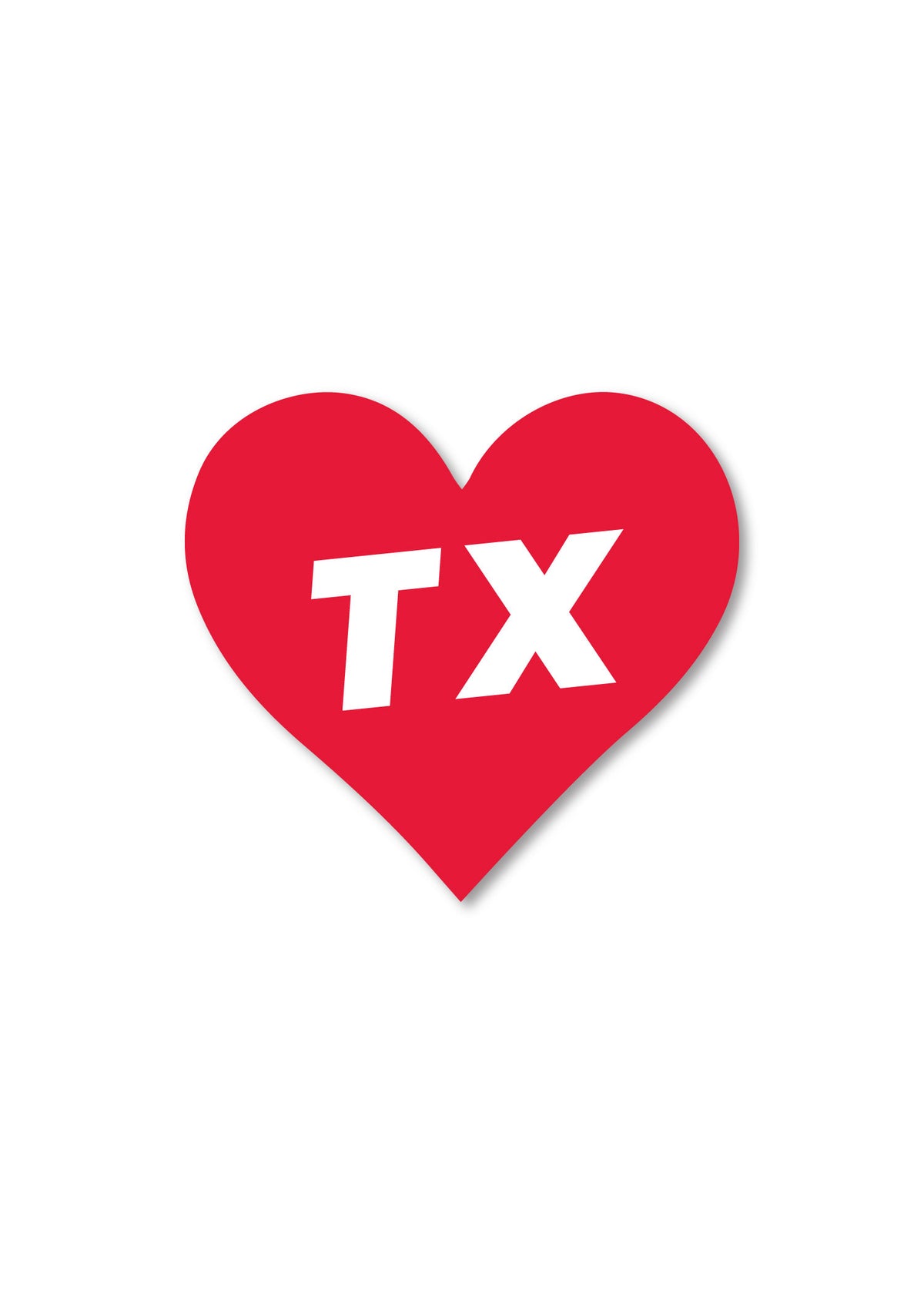 Love Heart Sticker - TX