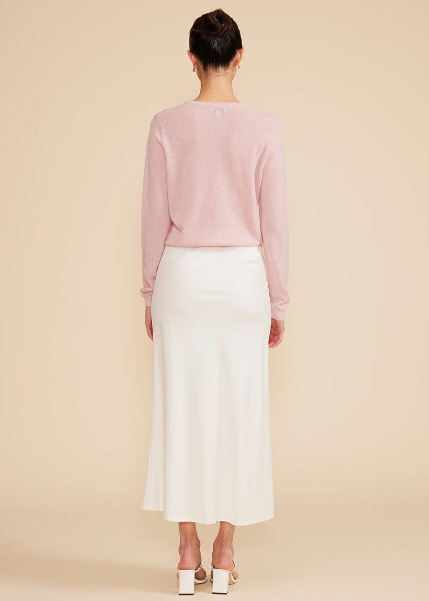 Stassi Bias Midi Skirt - White