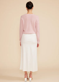 Stassi Bias Midi Skirt - White